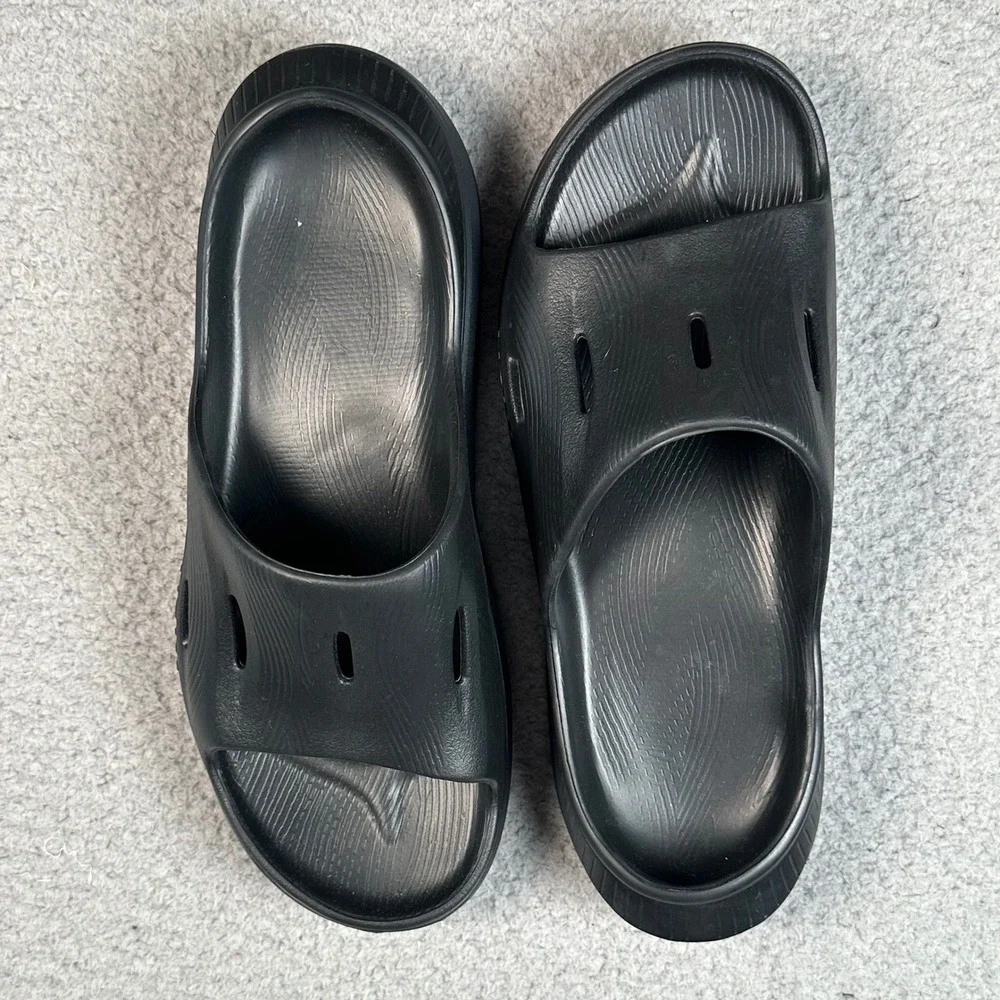 Hoka Ora Recovery Slide 3 Sandals Mens 8 Womens 10 Black Comfort Athletic Travel